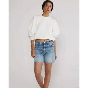 ÉTICA Skylar Cut Off Shorts Women's sz. 26  Blue Organic Cotton Vacation Beachy